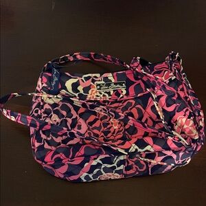 Vera Bradley Floral Pink and Navy Shoulder Bag